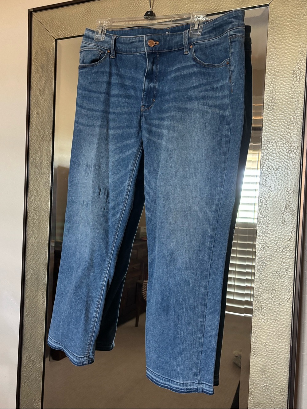 White House Black Market "The Flare Crop" denim